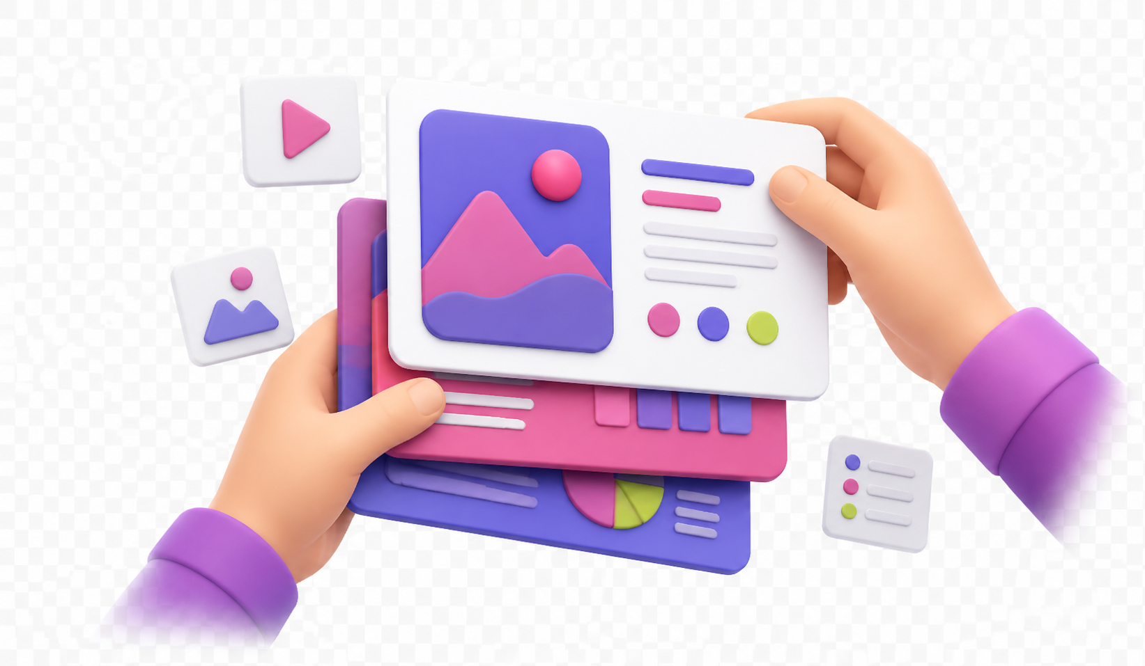 Editorial slide layouts illustration