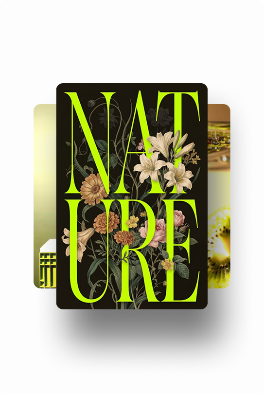 Nature-inspired video campaign artwork